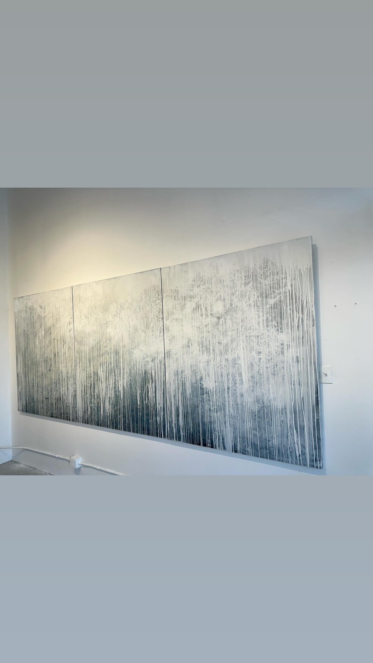 "Mermaid Lace" triptych acrylic and oil on 3 canvases