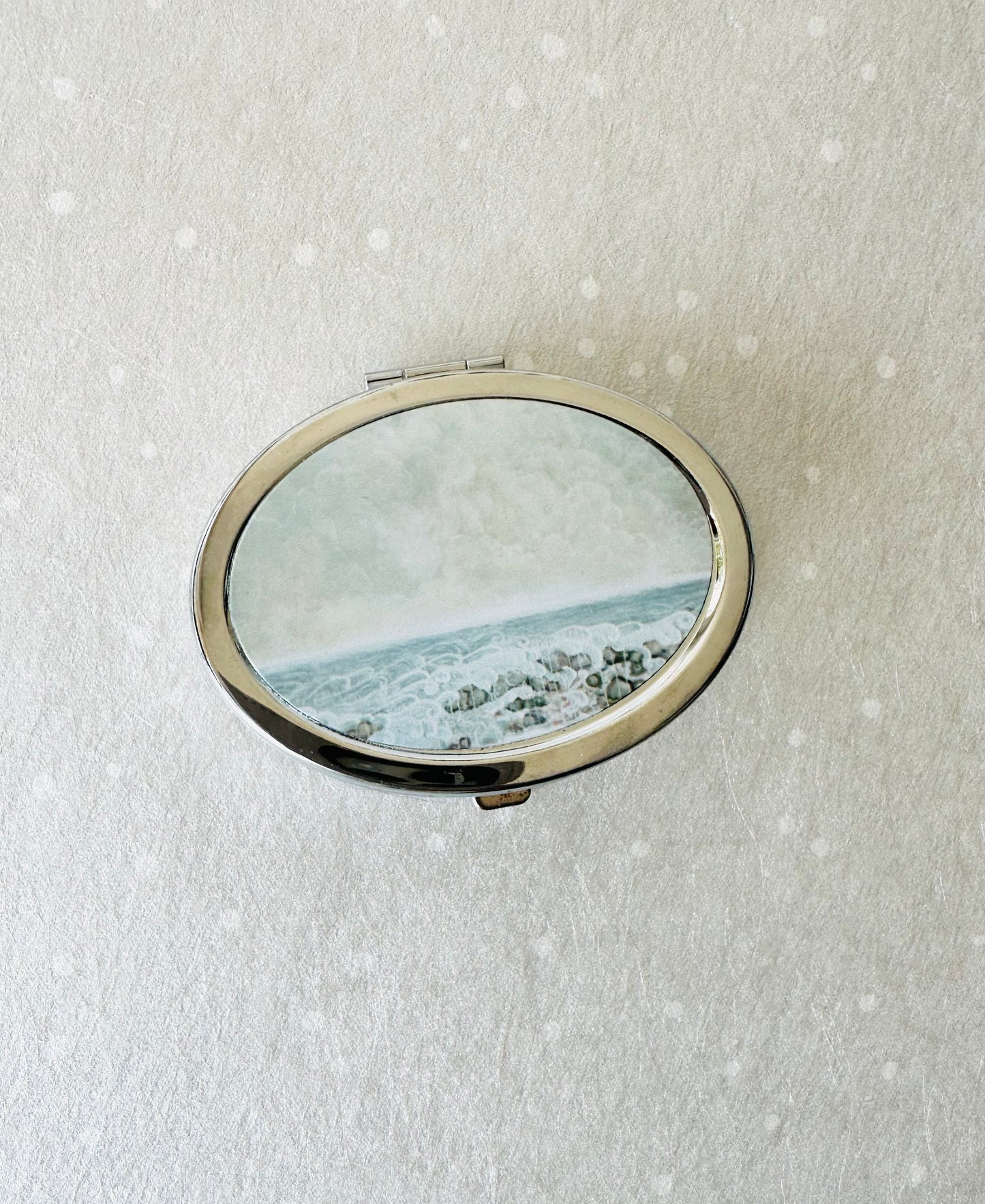 Compact Mirror with Seascape