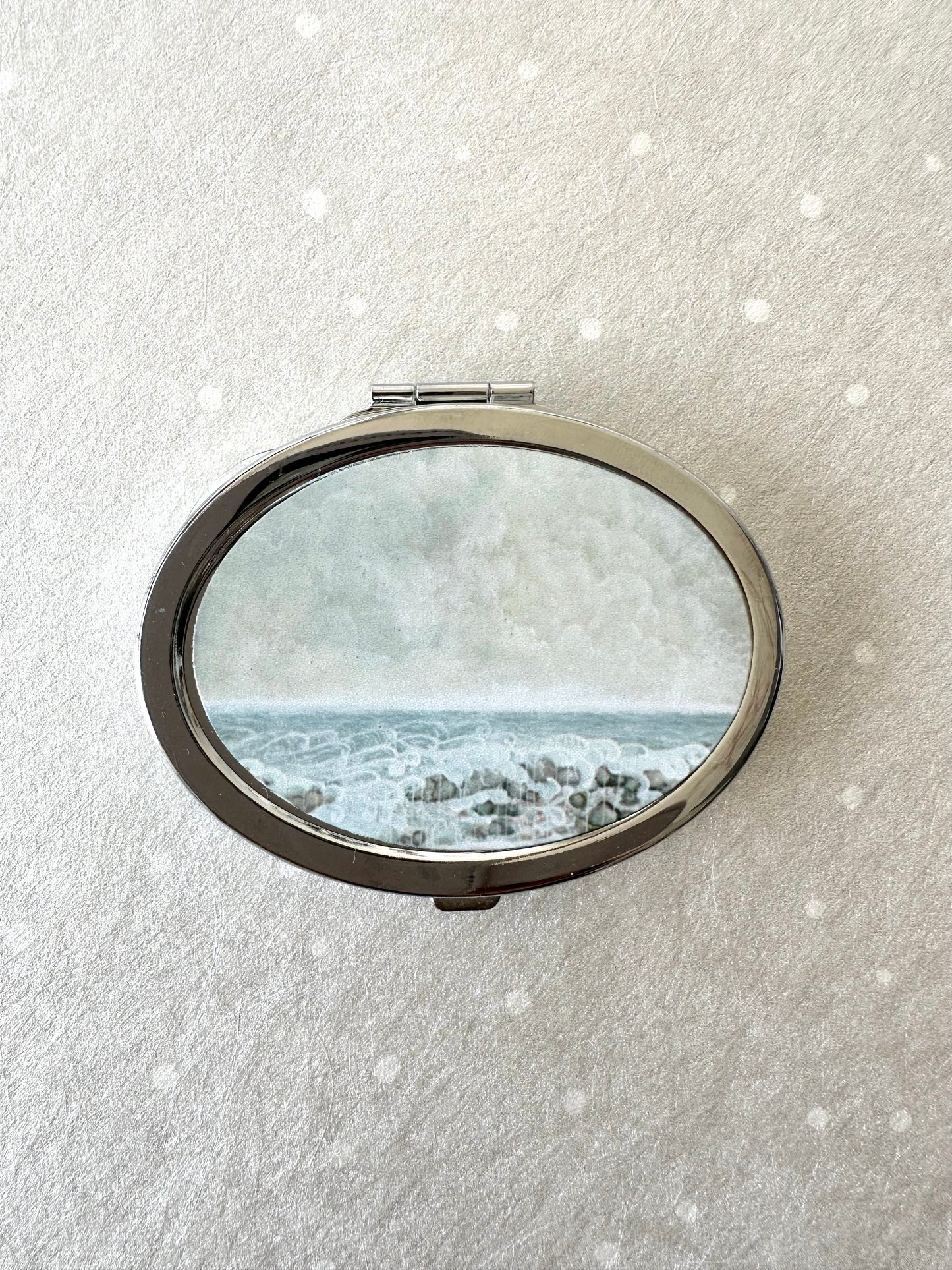 Compact Mirror with Seascape