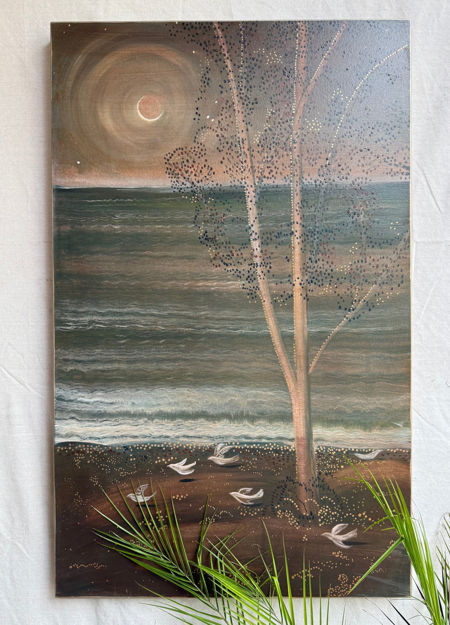 "Rest"  Tree painting in acrylic on canvas