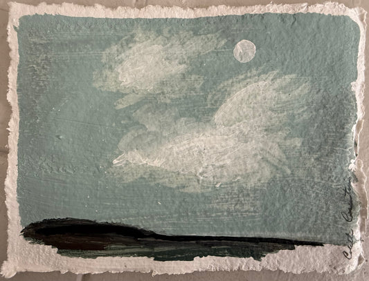 "On High" ethereal landscape with high sun