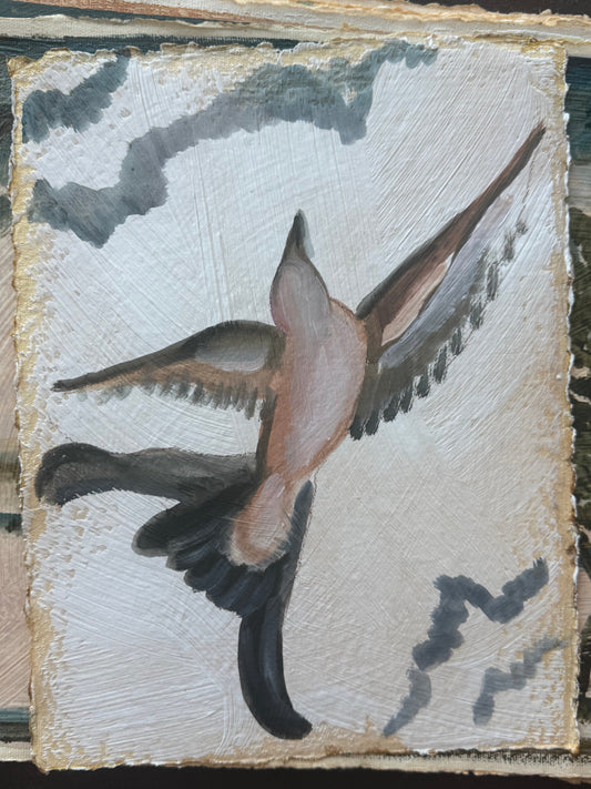 Mary Zekaria Bird in Flight and landscape