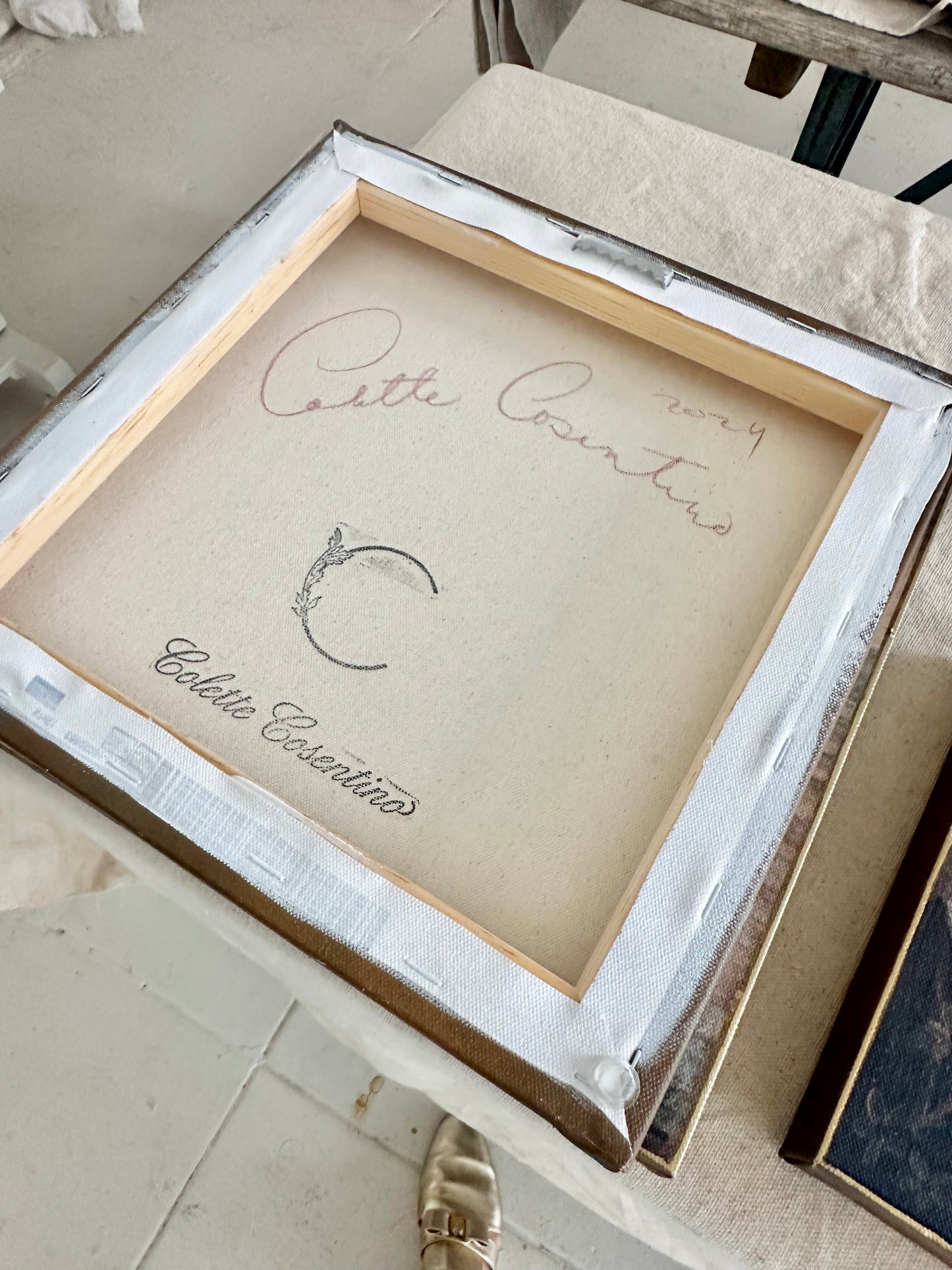 "Sonic Sunset" 12" x 12" fine art print on canvas depicting an ancient tree at sunset by the sea