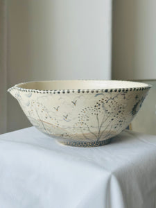 "Otherland" hand thrown, hand painted ceramic pouring bowl by Colette & Vera