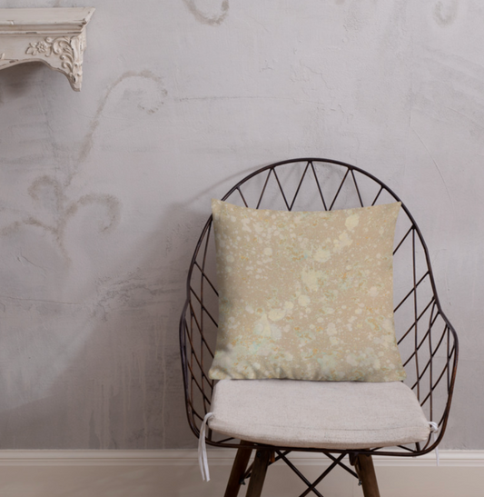 Pink Gilded Spatter Pattern Decorative Accent Pillow