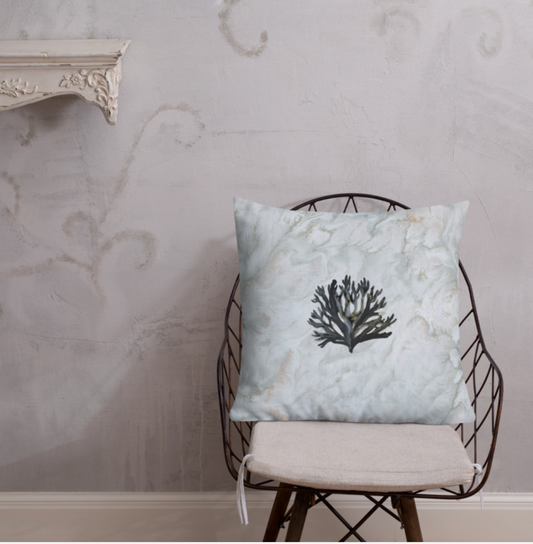 Inky Coral Sea Themed Premium Pillow