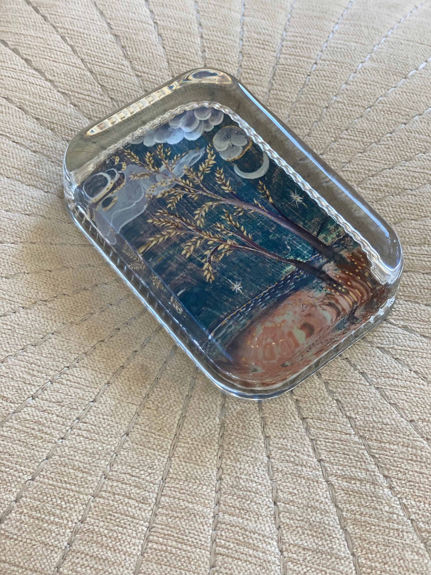 "Twilight" Hand blown glass paperweight, First Edition Run