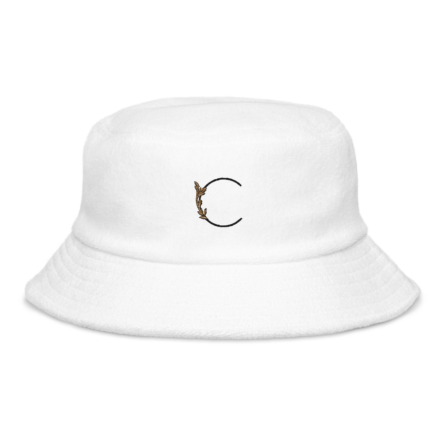Unstructured terry cloth bucket hat
