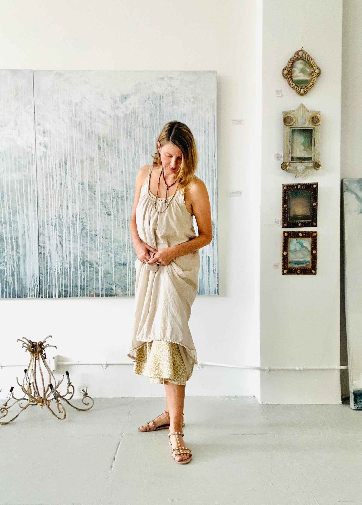 THE CASTELLO DRESS (light leopard soft cotton)