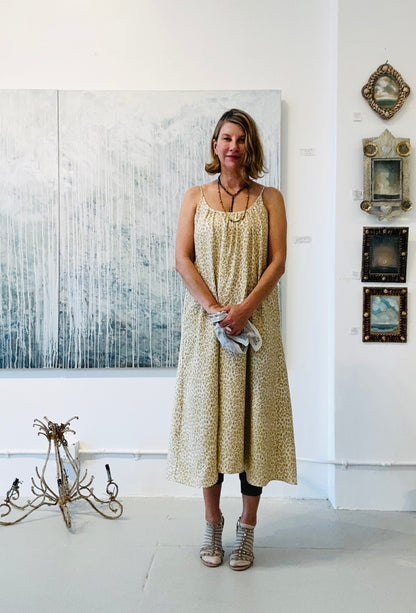 THE CASTELLO DRESS (light leopard soft cotton)