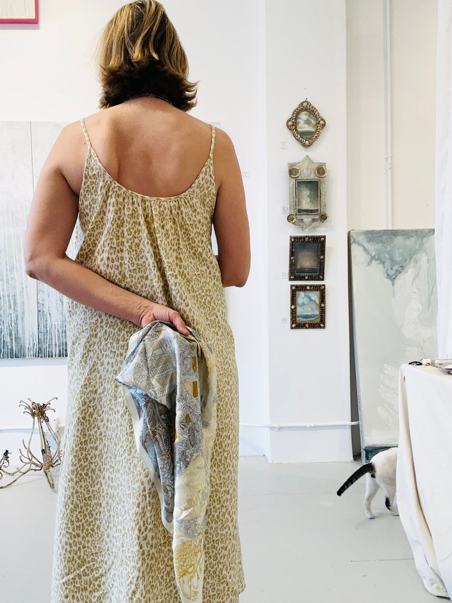 THE CASTELLO DRESS (light leopard soft cotton)