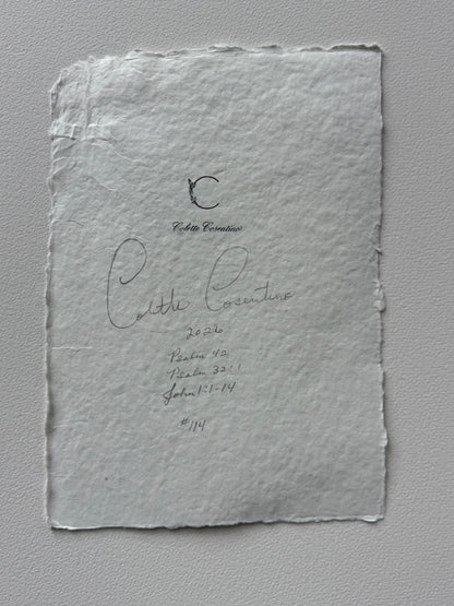 Painting of a bowl of White Eggs on handmade paper
