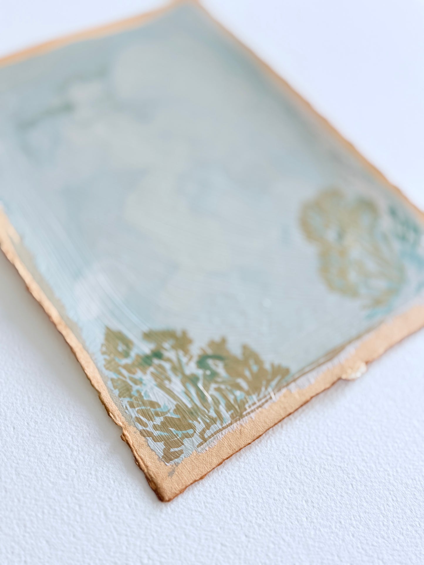 Minimal Landscape on handmade paper