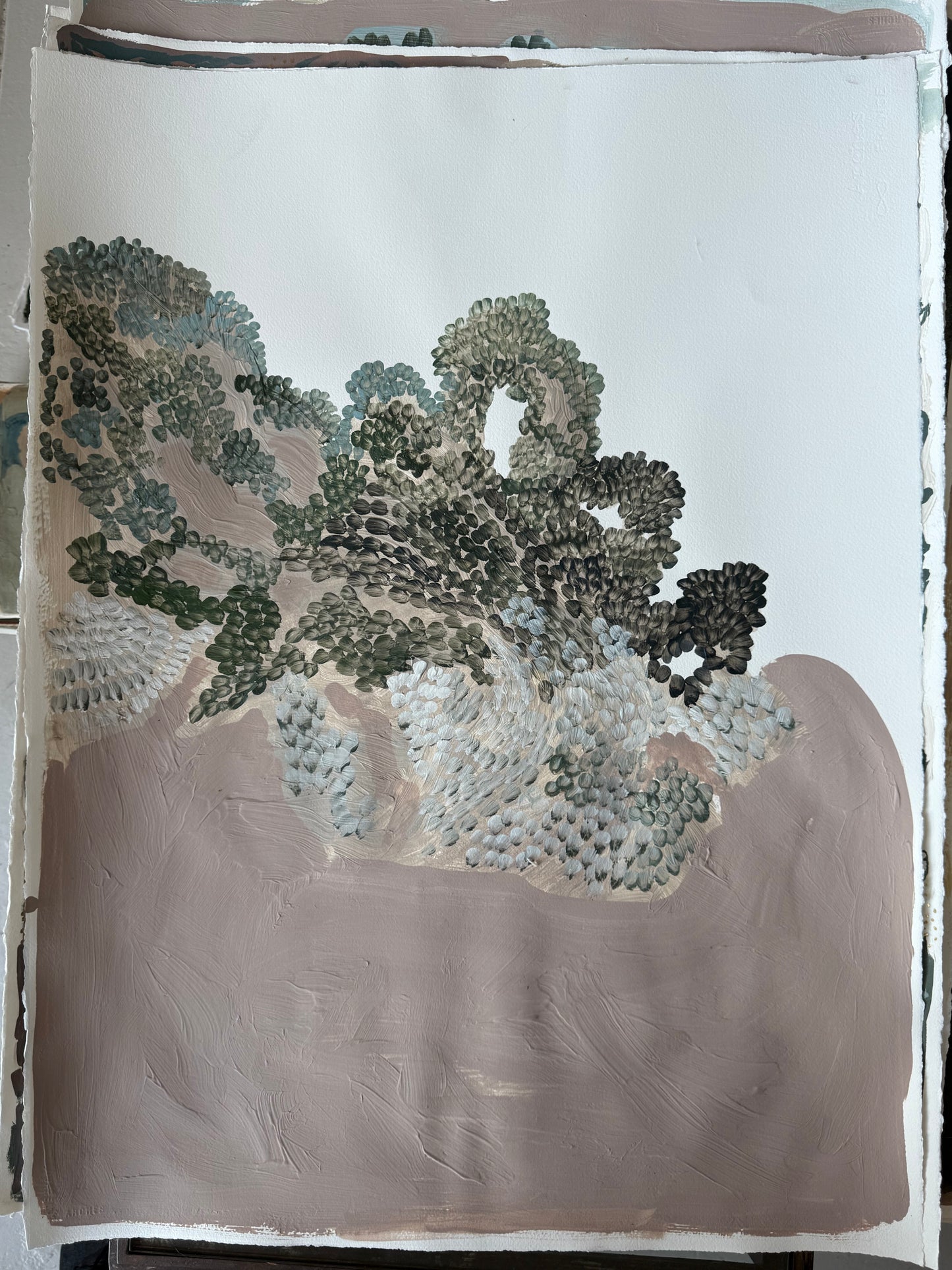 "Abstract 1" 30" x 22" acrylic painting on paper