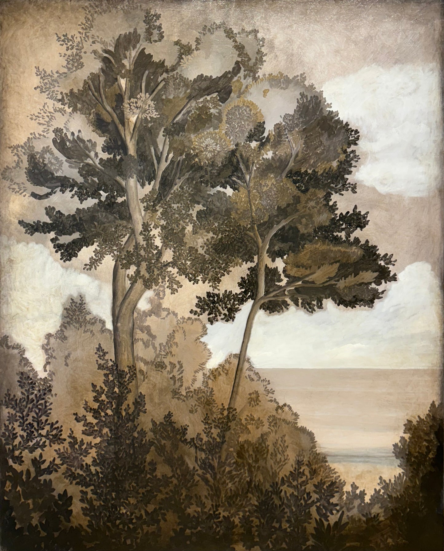 "Brave" oil painting on canvas of intertwined trees 60" x 48"