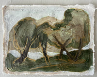 "Dance" 7" x 10" Acrylic and Gouache on Handmade Linen Paper with a Deckled Edge