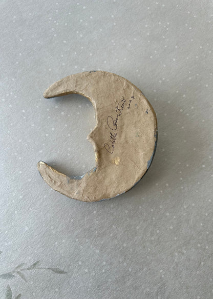 Painted Paper Mache Crescent Moon
