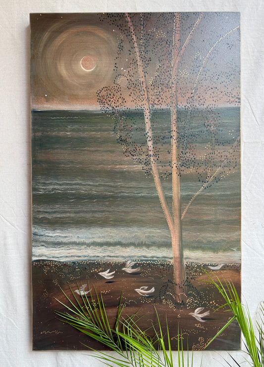 "Rest"  Tree painting in acrylic on canvas