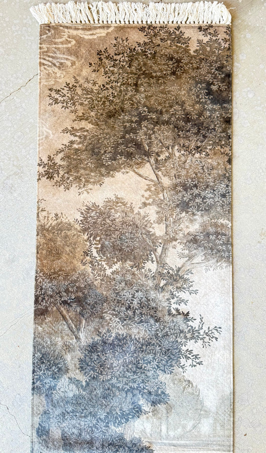 Monochromatic Treescape Rug Runner PRE-ORDER