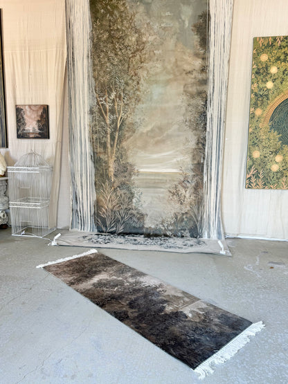 Monochromatic Treescape Rug Runner PRE-ORDER