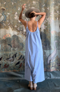 The CASTELLO DRESS (Corn flower blue, floor length)