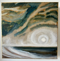"Moonbeams" seascape in oil on canvas
