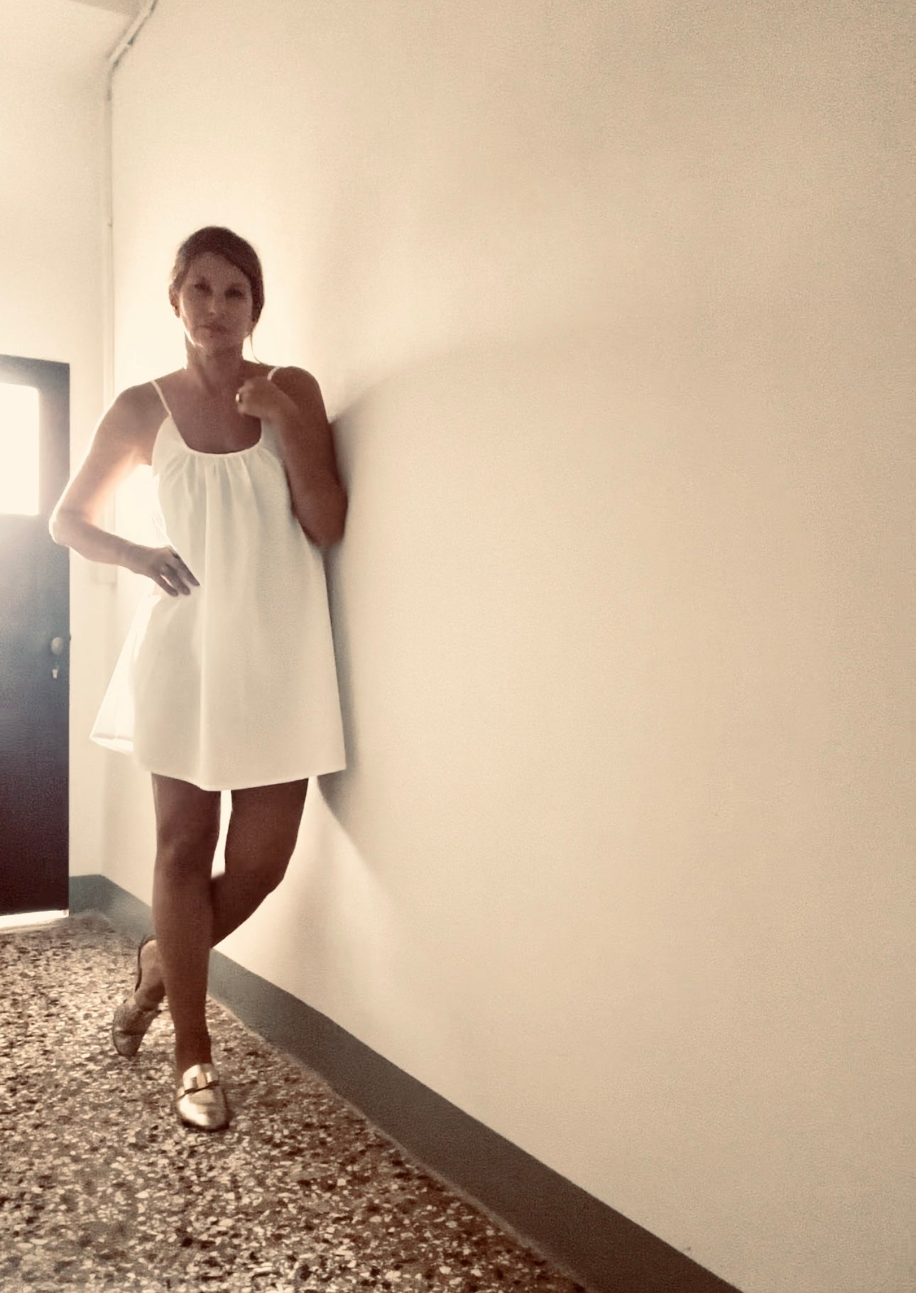 The CASTELLO DRESS (White cotton tunic length)
