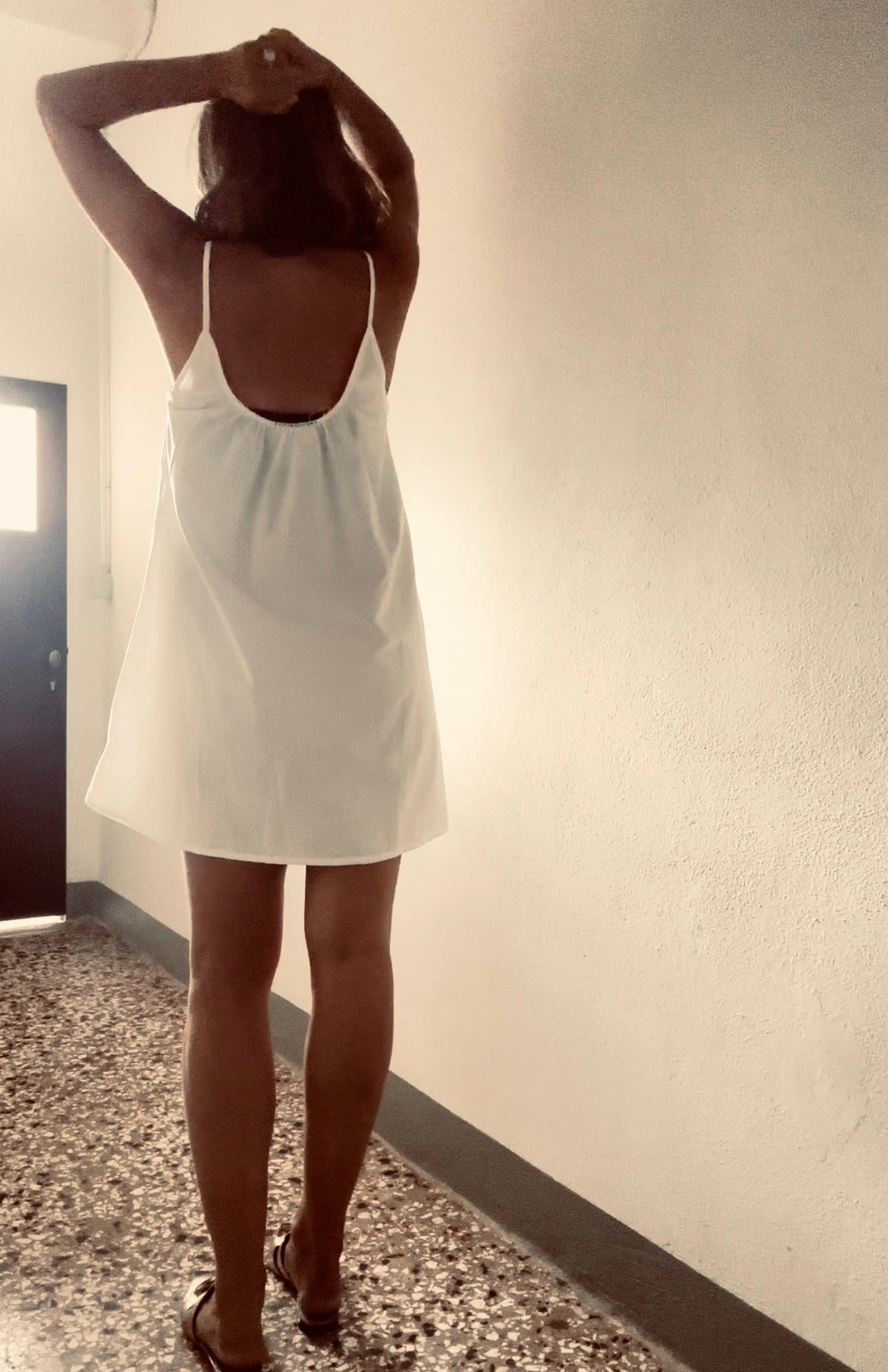 The CASTELLO DRESS (White cotton tunic length)