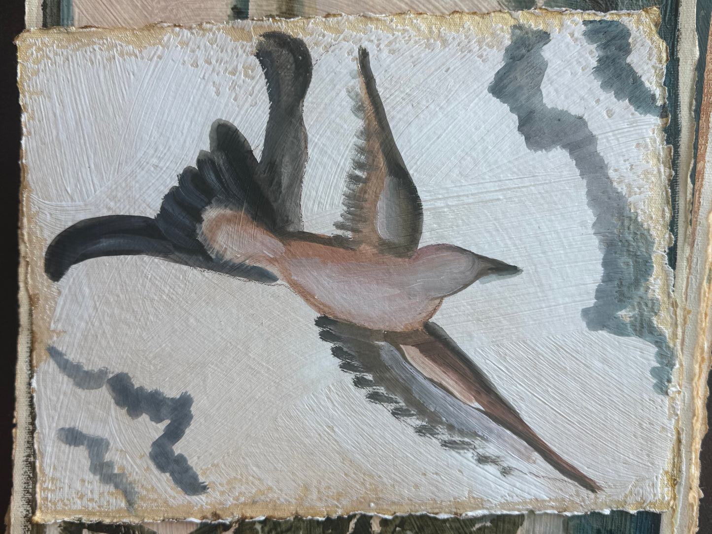 Mary Zekaria Bird in Flight and landscape