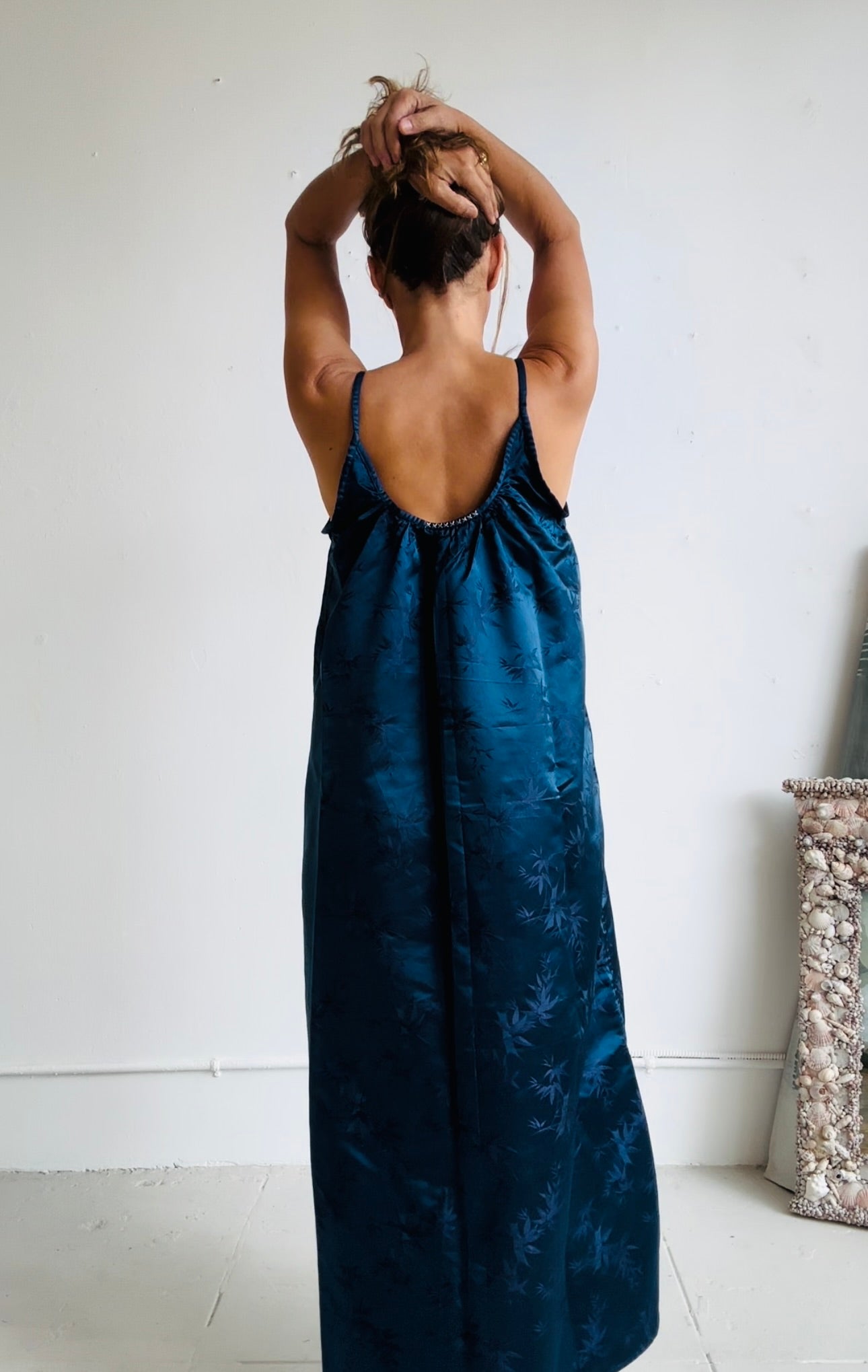 THE CASTELLO GOWN in Blue and Grape (100% Reversible) Floor length