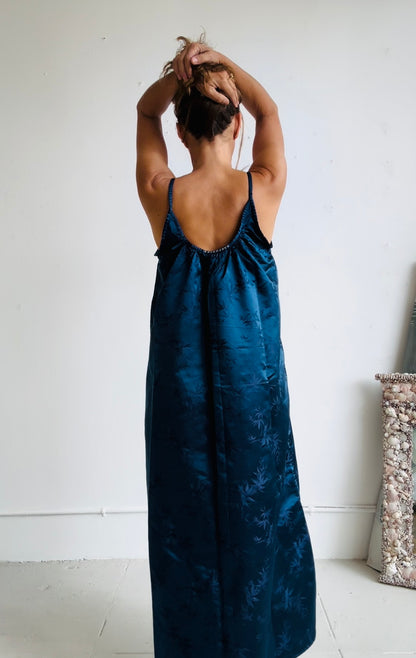 THE CASTELLO GOWN in Blue and Grape (100% Reversible) Floor length