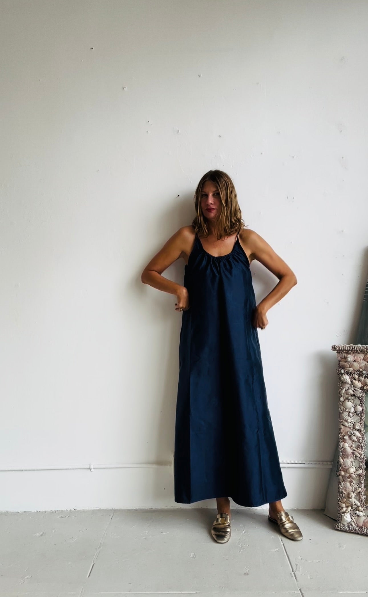 THE CASTELLO GOWN in Blue and Grape (100% Reversible) Floor length