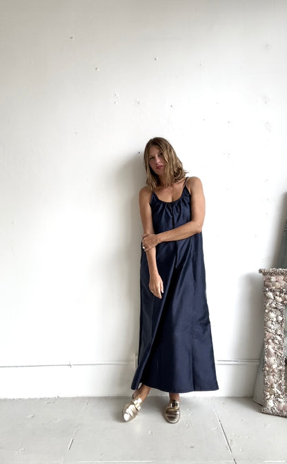 THE CASTELLO GOWN in Blue and Grape (100% Reversible) Floor length