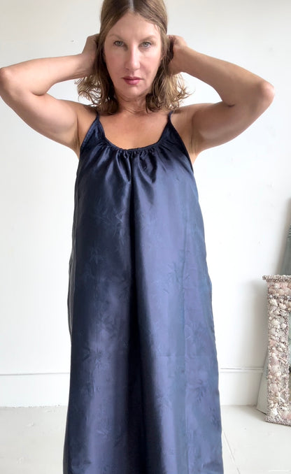 THE CASTELLO GOWN in Blue and Grape (100% Reversible) Floor length