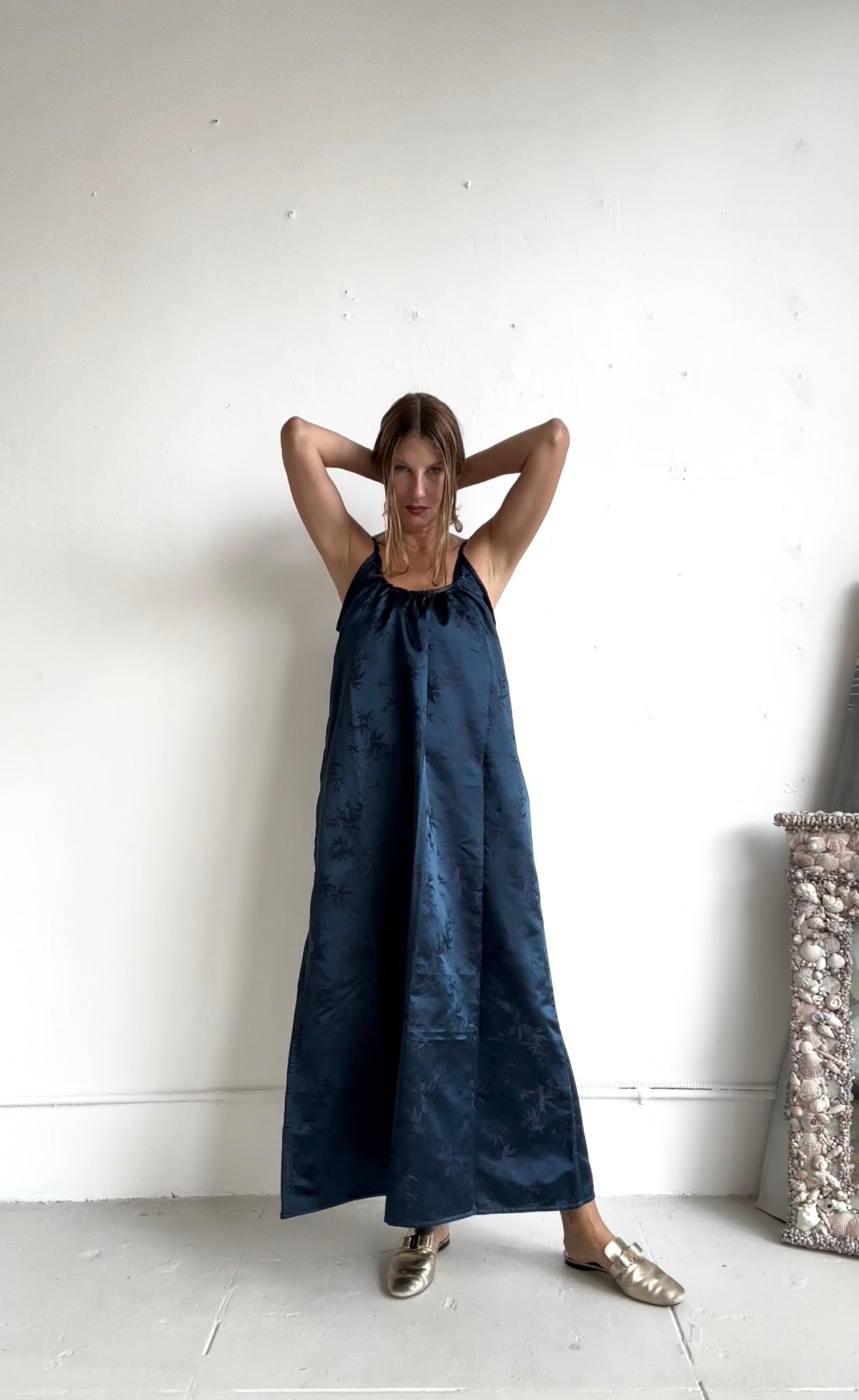 THE CASTELLO GOWN in Blue and Grape (100% Reversible) Floor length