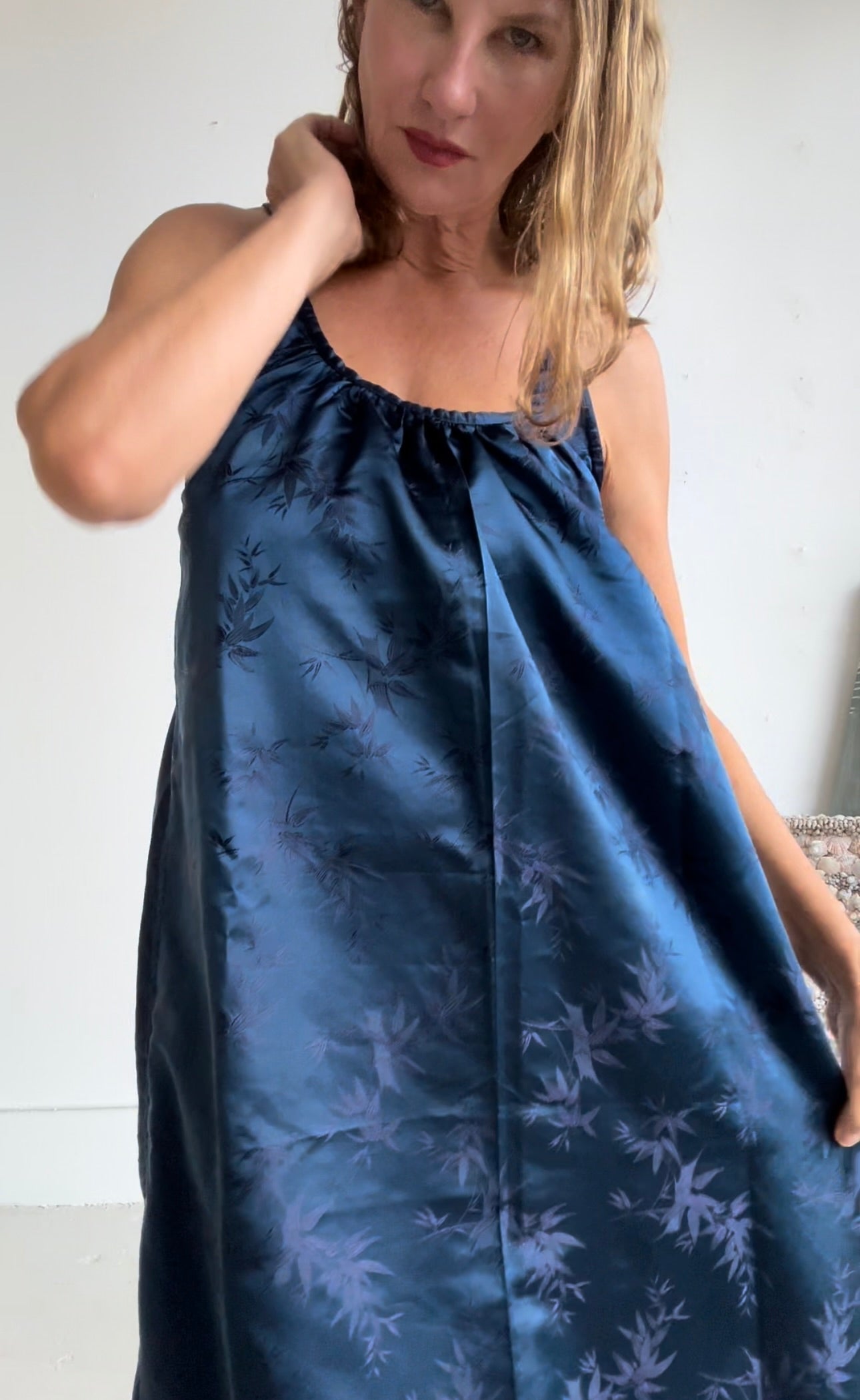 THE CASTELLO GOWN in Blue and Grape (100% Reversible) Floor length