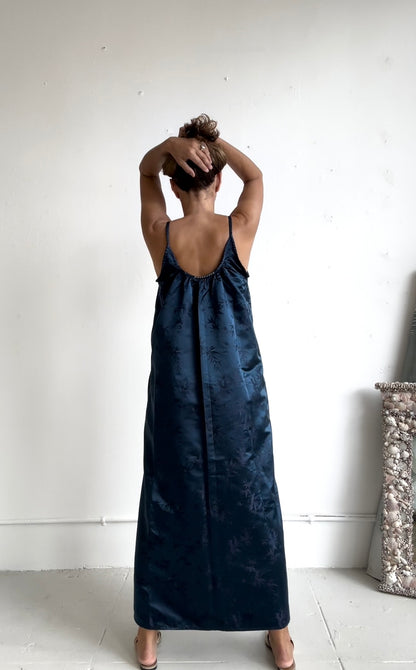 THE CASTELLO GOWN in Blue and Grape (100% Reversible) Floor length