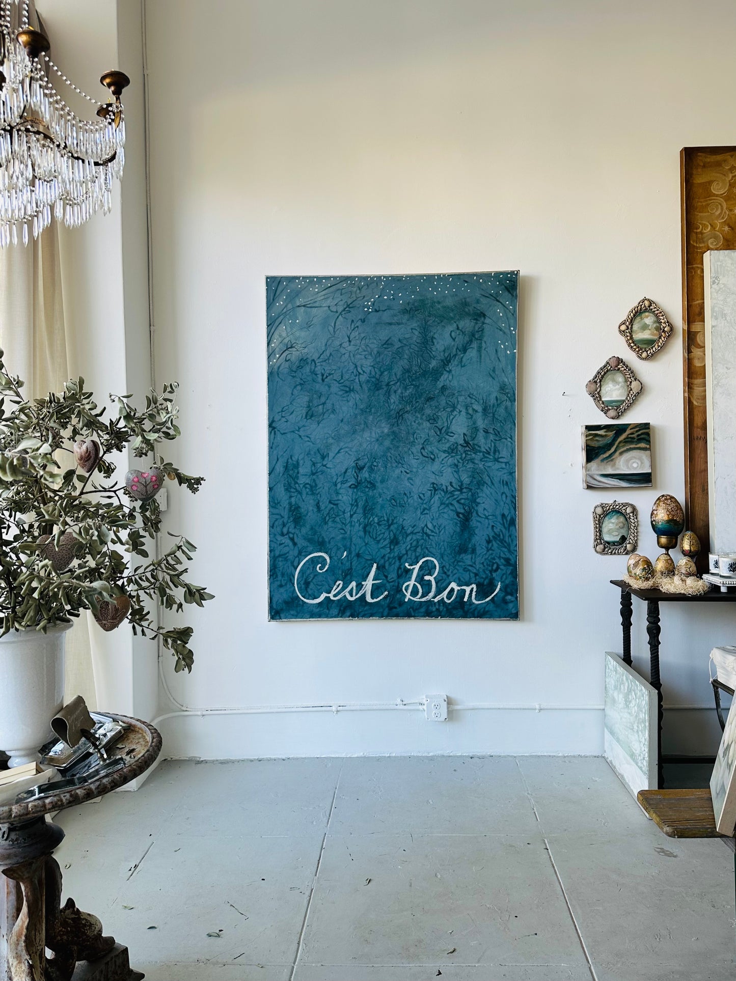 "C'est Bon!" 48" x 66" abstract in oil on canvas