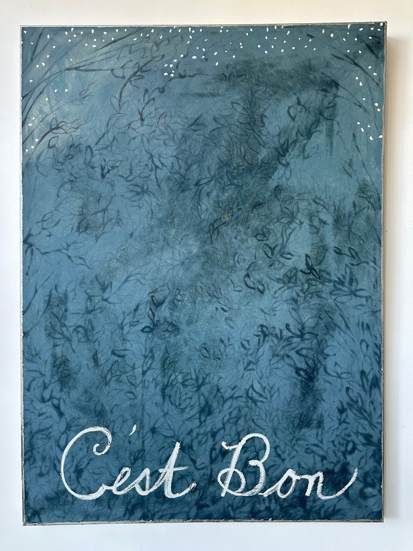 "C'est Bon!" 48" x 66" abstract in oil on canvas