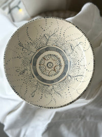 "The Whimsy Bowl" a 9" hand thrown and hand painted ceramic bowl  MADE TO ORDER