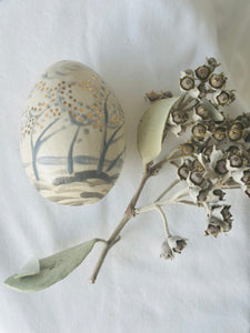 "Otherland" Hand Painted Ceramic Egg