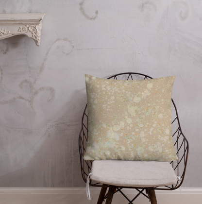 Pink Gilded Spatter Pattern Decorative Accent Pillow