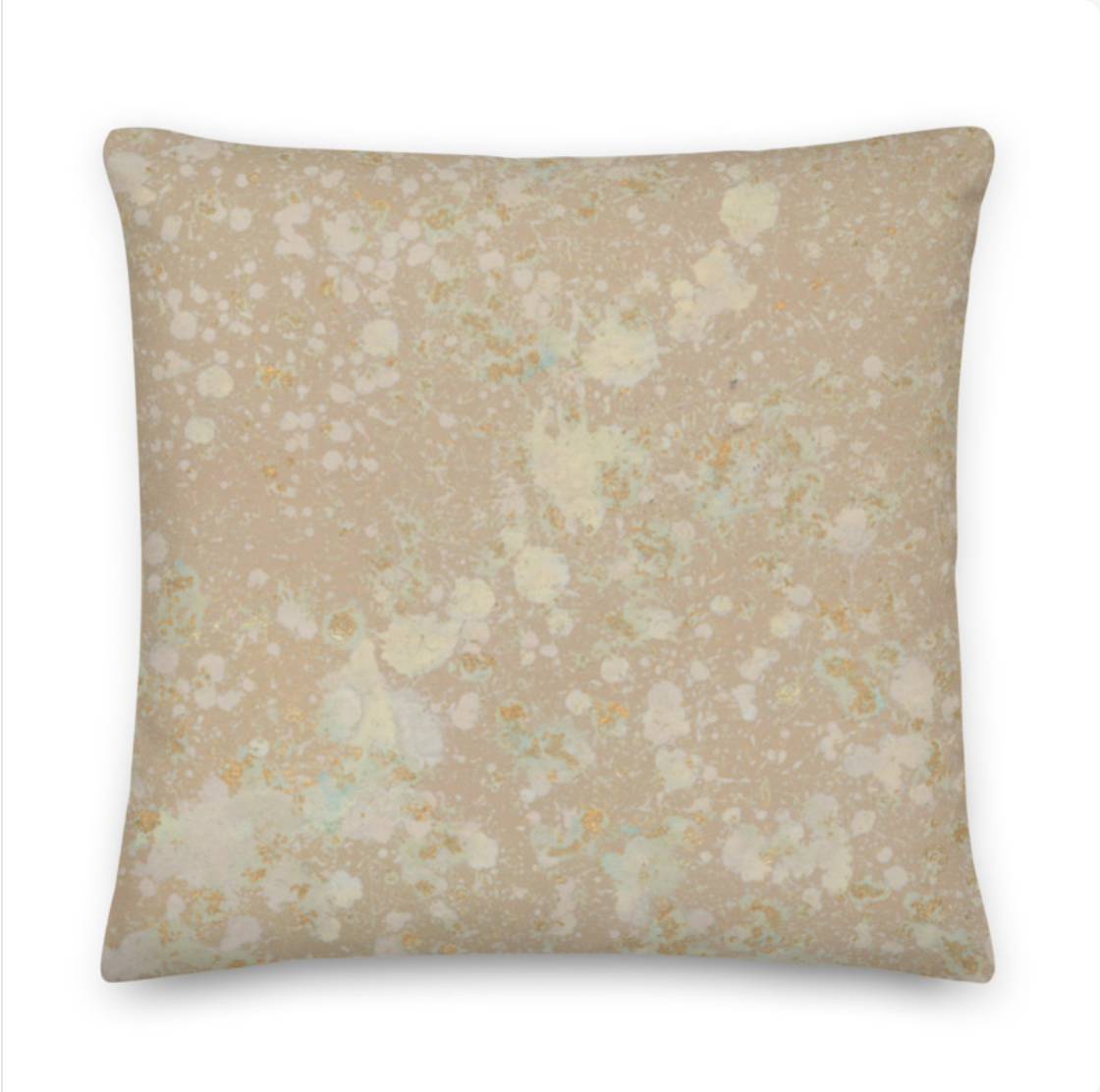 Pink Gilded Spatter Pattern Decorative Accent Pillow