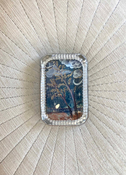 "Twilight" Hand blown glass paperweight, First Edition Run