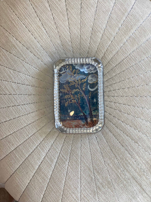 "Twilight" Hand blown glass paperweight, First Edition Run