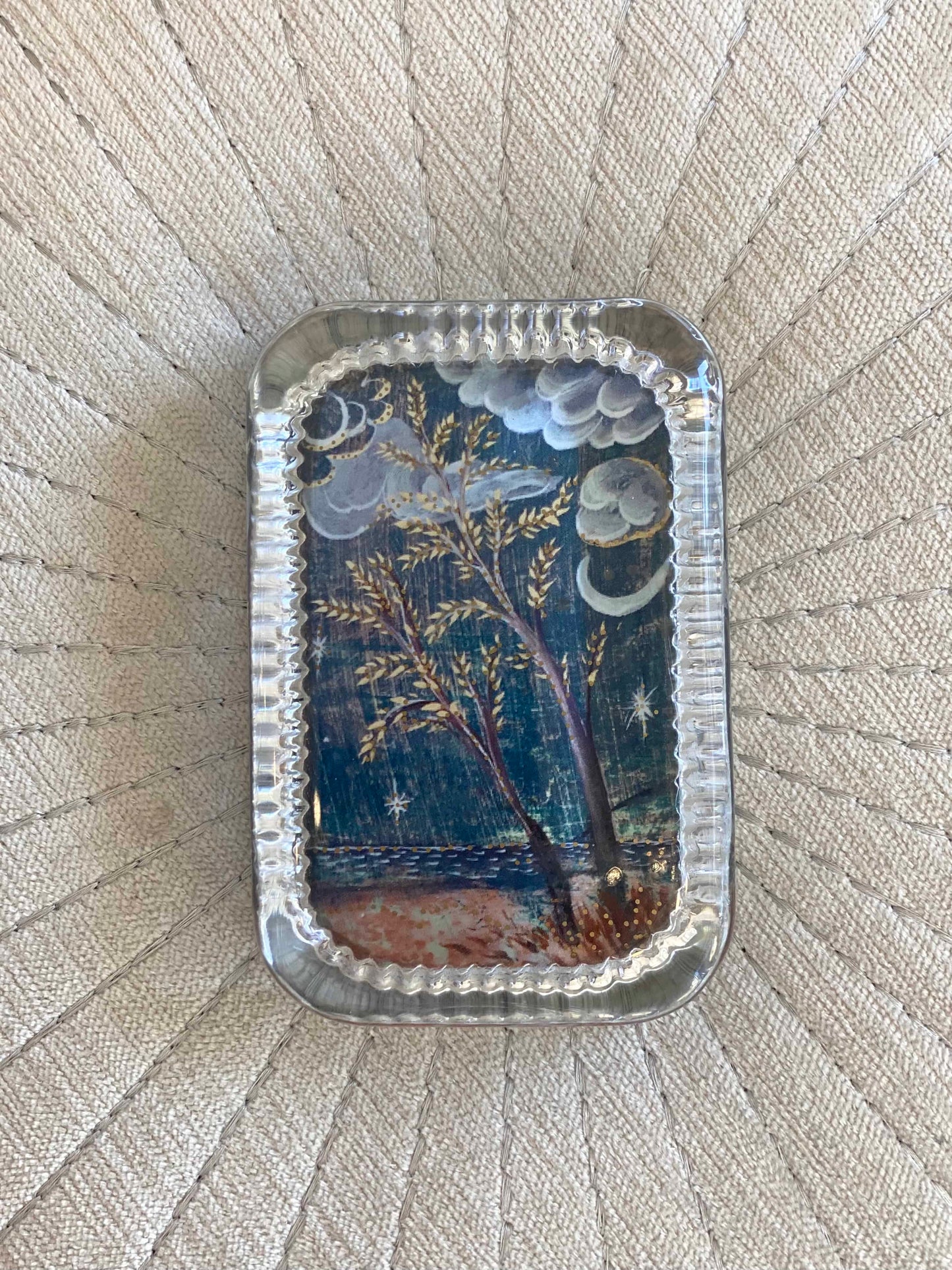 "Twilight" Hand blown glass paperweight, First Edition Run