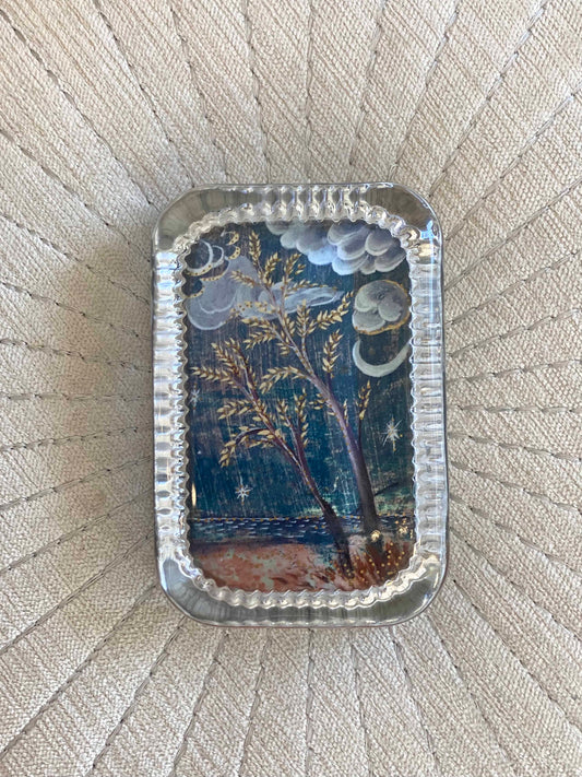 "Twilight" Hand blown glass paperweight, First Edition Run