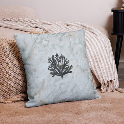 Inky Coral Sea Themed Premium Pillow