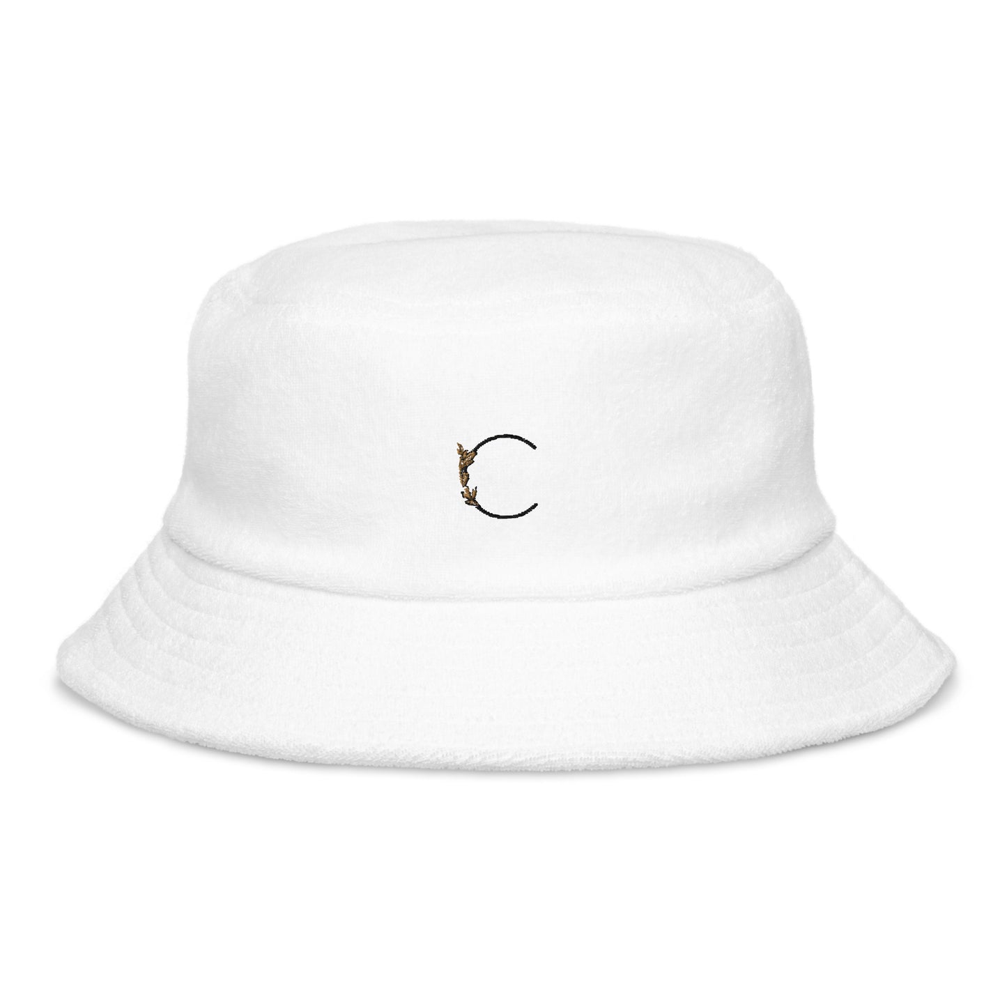 Unstructured terry cloth bucket hat