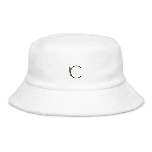 Unstructured terry cloth bucket hat